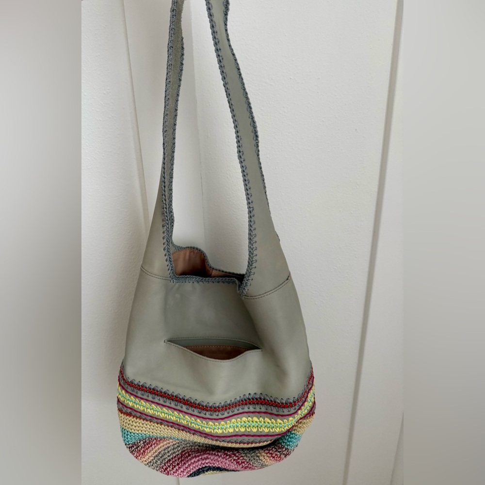 The Sak Handcrafted Leather and Crochet Bag